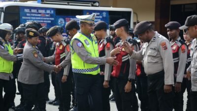 Personel Polda Papua Laksanakan Apel Pagi Hari ke-11 Operasi Ketupat Cartenz 2026