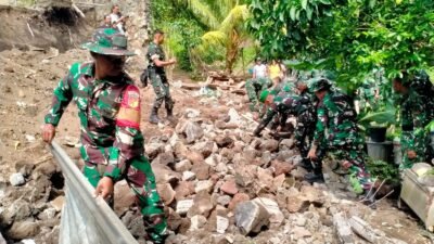 Aksi Sigap Gerak Cepat Bantu Warga, Kodim 1310/Bitung Beri Pertolongan Korban Bencana Gempa