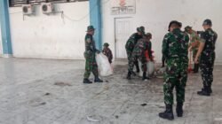 Wujud Nyata Gerakan Indonesia Asri, Personel Kodim 1310/Bitung dan Yonif TP 916/BS Kerja Bakti Bersih Lingkungan dan Fasilitas Umum