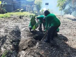 Sambut HUT ke-80, Persit Cabang LXII Kodim 1310/Bitung Gelar Aksi Gerakan Indonesia Asri dan Penanaman Pohon