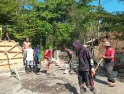 Pengecoran Blok Angkur Dikebut, TNI dan Warga Percepat Pembangunan Jembatan Perintis Garuda