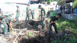 Karya Bakti Pembersihan Lokasi Pembangunan Jembatan Garuda, Wujud Sinergi TNI dan Masyarakat di Girian Indah