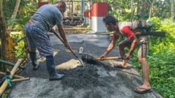 Tunjukan Semangat Nasionalisme dan Kebersamaan, Sentuhan Merah Putih Warnai Jembatan Perintis Garuda di Desa Sawangan