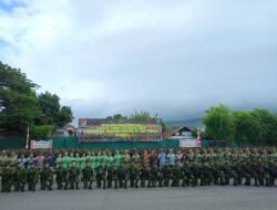 Sambut Kedatangan Personel Satgas Pamtas RI-PNG Mobile Yonif Raider 712/Wiratama, Dandim 1310/Bitung Hadir Pada Upacara Penyambutan