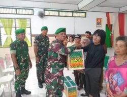 Penyerahan Bantuan Sembako kepada Masyarakat Yang Kurang Mampu di Kodim 1310/Bitung, Wujud Kepedulian di Minggu Penuh Kasih