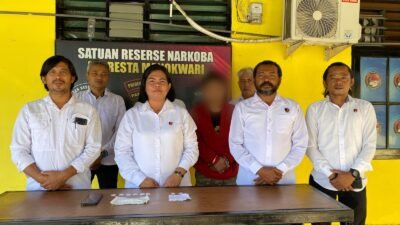 Tim Opsnal Sat Resnarkoba Polresta Manokwari Berhasil Ungkap Kasus Tindak Pidana Narkotika Golongan I Jenis Shabu di SP 4 Distrik Prafi kab. Manokwari