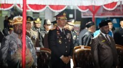 Polda Papua Barat Gelar Taptu dan Apel Kehormatan Renungan Suci Peringati HUT ke-81 Kemerdekaan RI