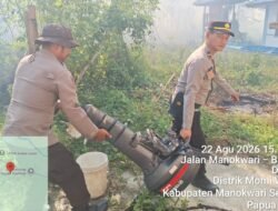 Dua Titik Karhutla Terdeteksi di Momiwaren, Polisi dan Tim Gabungan Lakukan Pemadaman