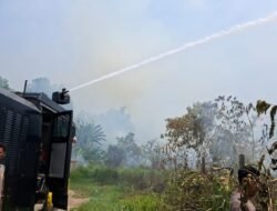 Kebakaran Lahan Kosong di Jalan Bintuni–Manimeri, Tim Karhutla Polres Teluk Bintuni Bergerak Cepat Padamkan Api